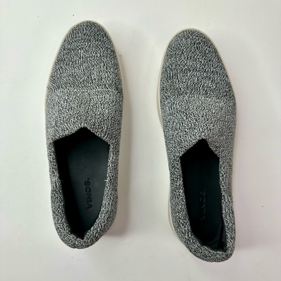 Vince Womens 8.5 Walsh Knit Platform Sneakers Shoes Grey Slip On Loafers Comfort - Picture 2 of 9